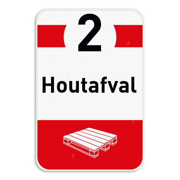 Informatiebord afval recycling - Houtafval