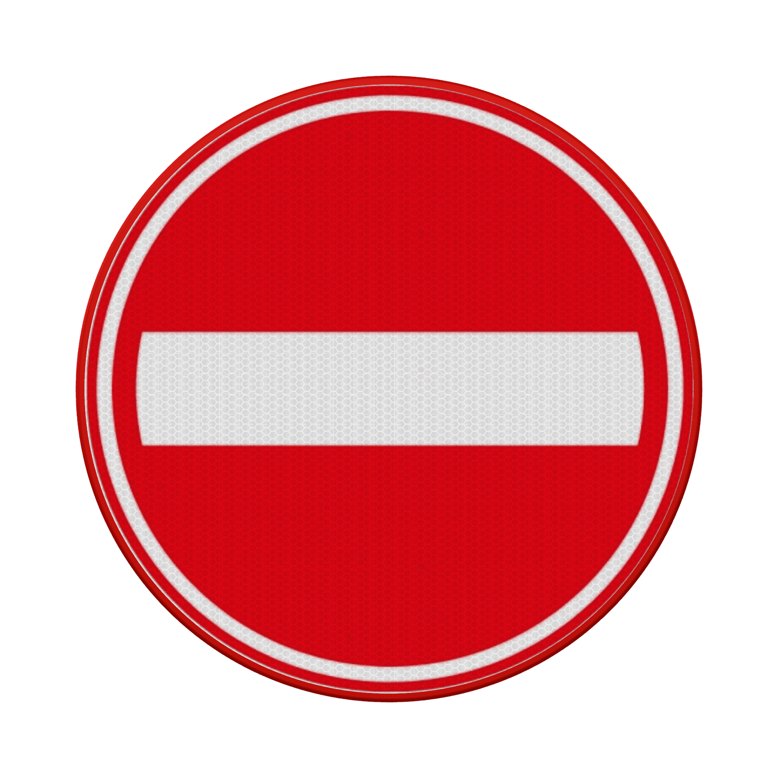 Verkeersbord verboden in te rijden RVV C02 - reflecterend