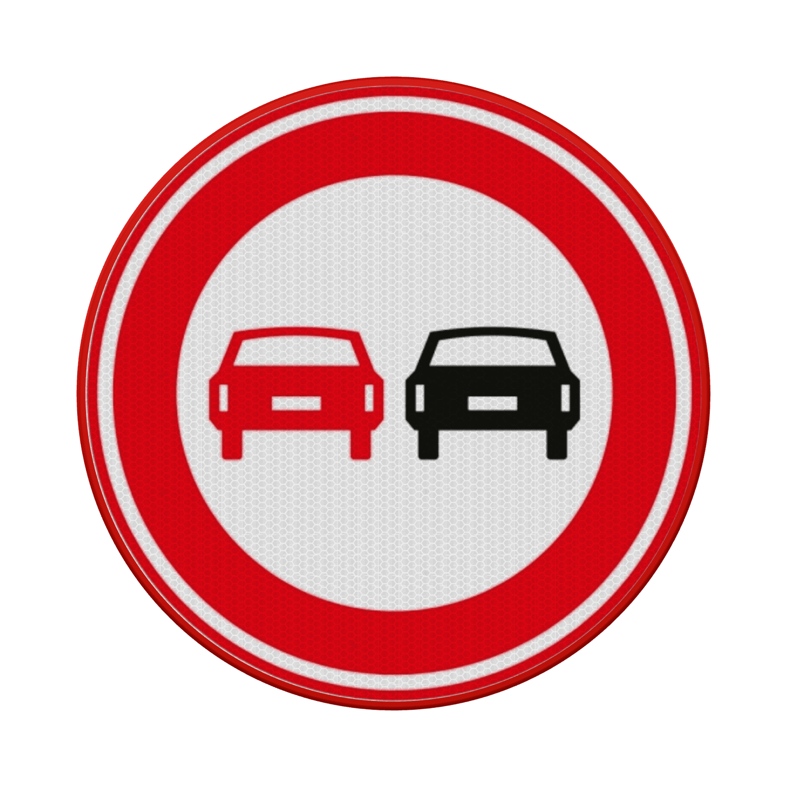 Verkeersbord inhalen verboden RVV F01 - reflecterend