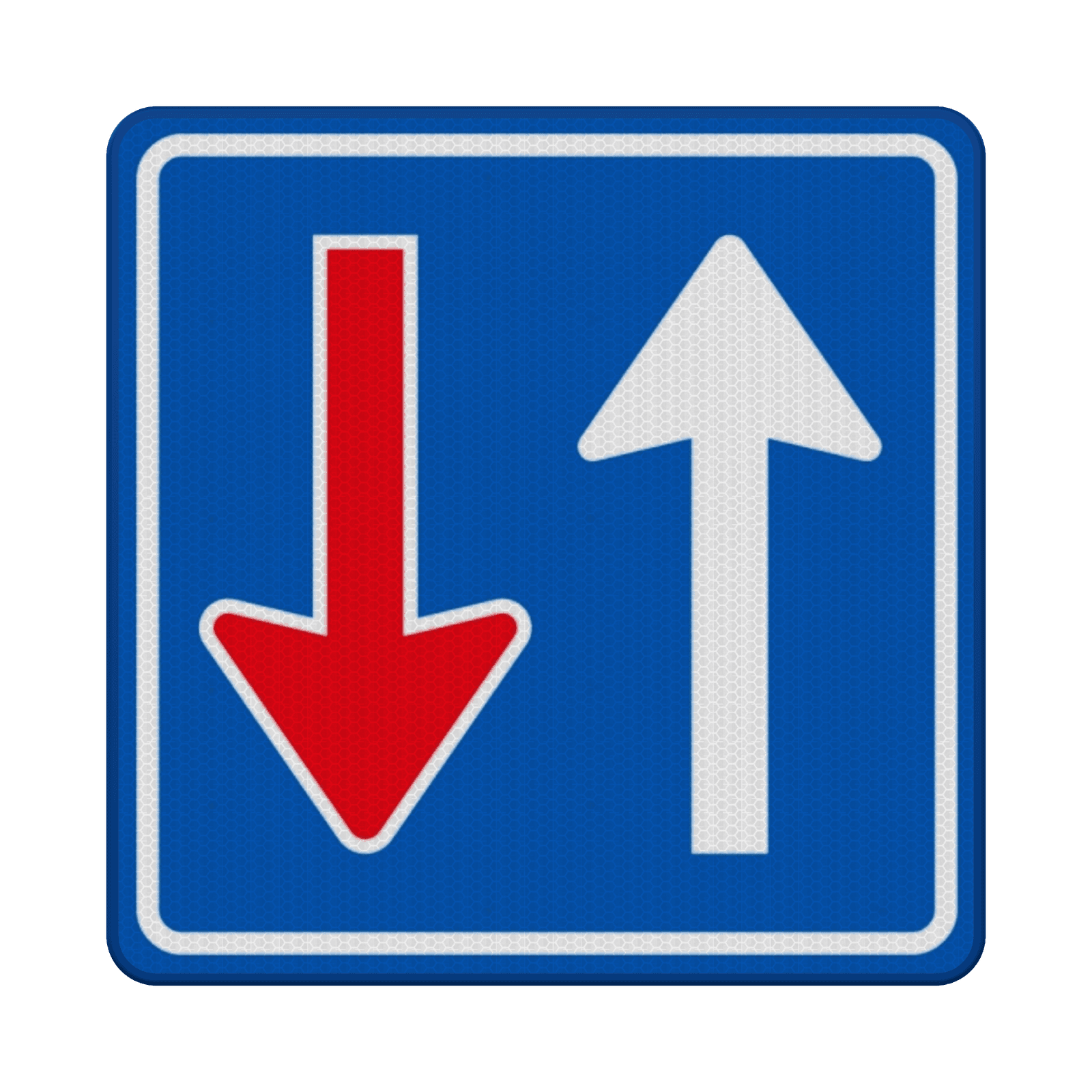 Verkeersbord tegenligger moet wachten RVV F06 - reflecterend