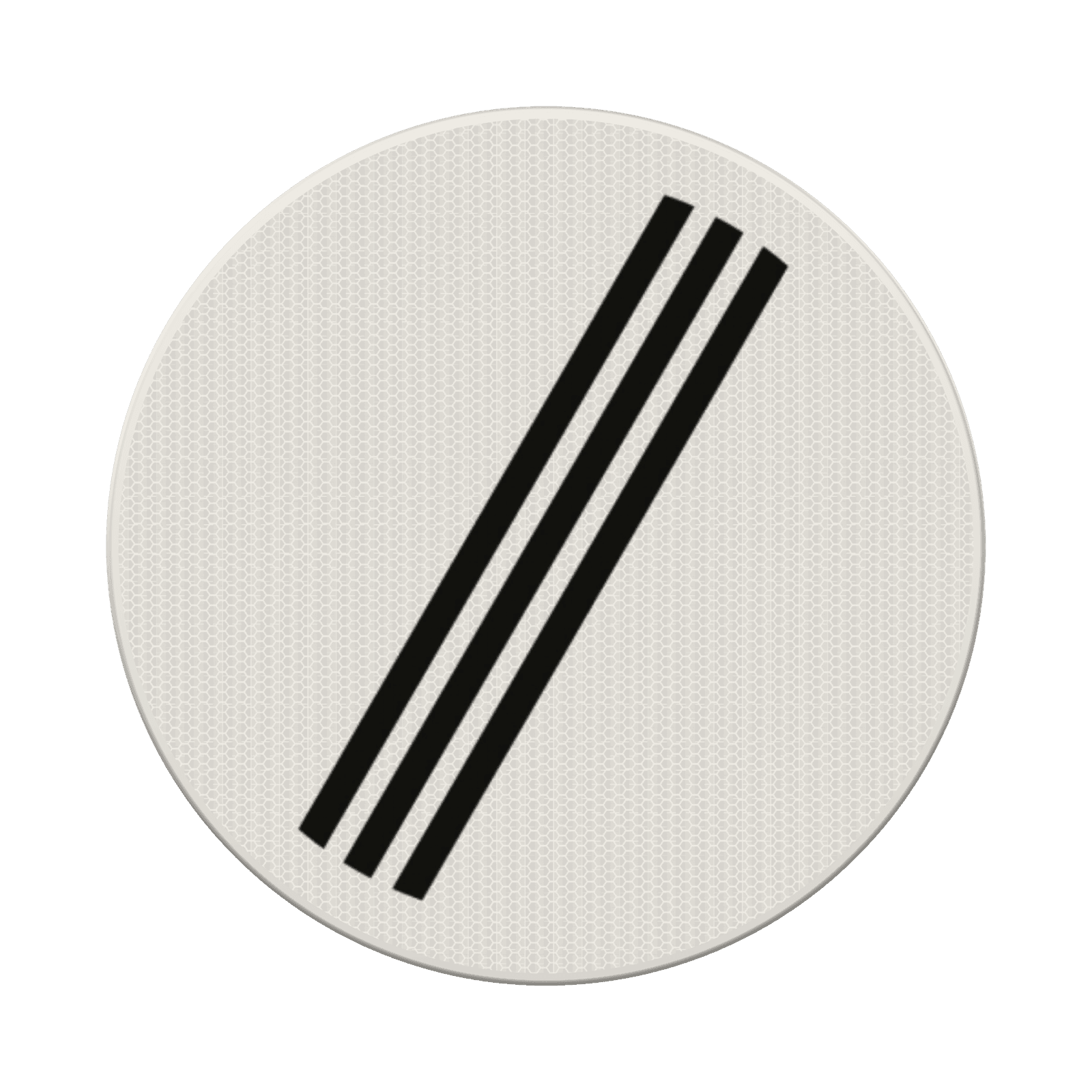 Verkeersbord einde alle verboden RVV F08 - reflecterend