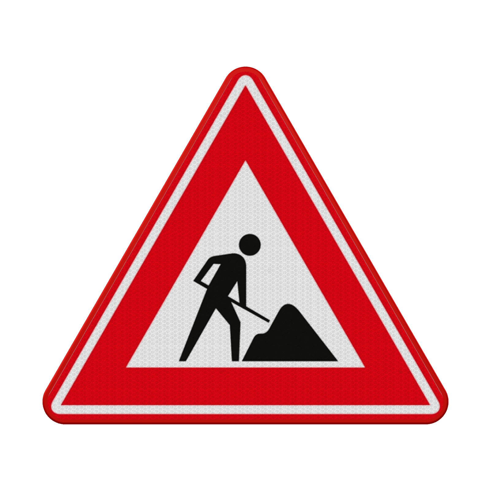 Verkeersbord werk in uitvoering RVV J16 - reflecterend