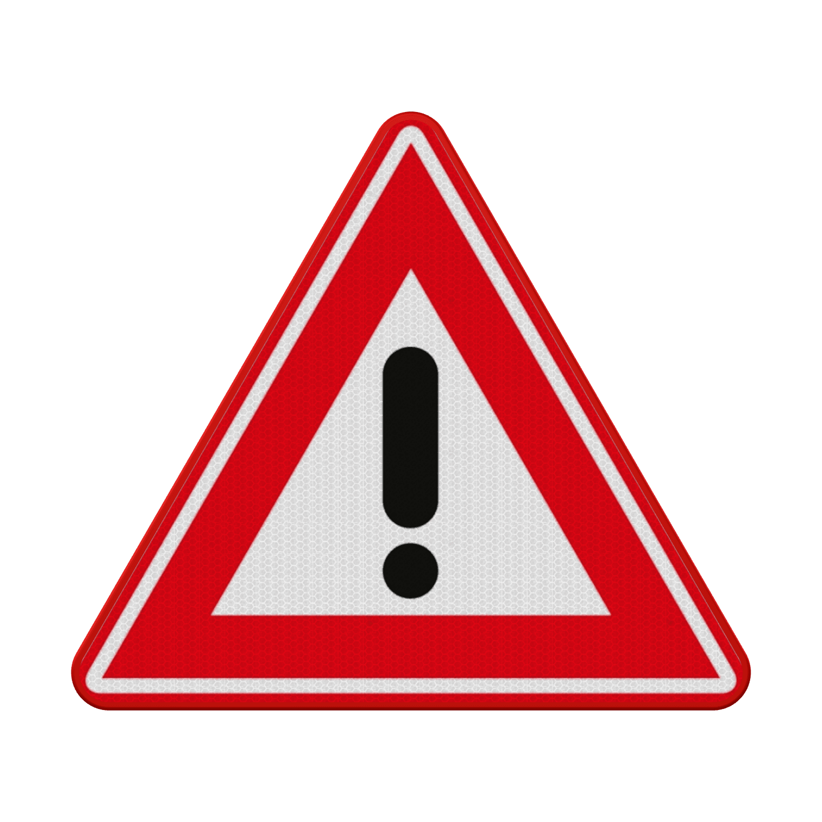 Verkeersbord waarschuwing gevaar RVV J37 - reflecterend