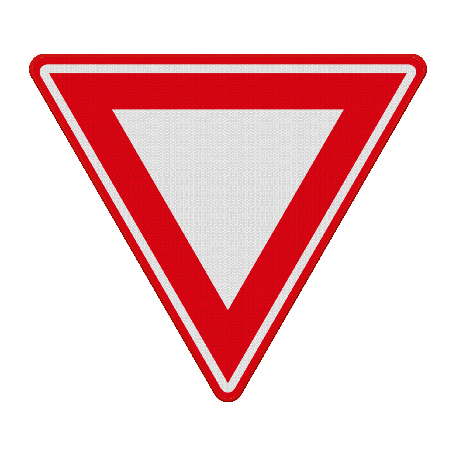 Verkeersbord voorrangskruising, verleen voorrang RVV B06 - reflecterend