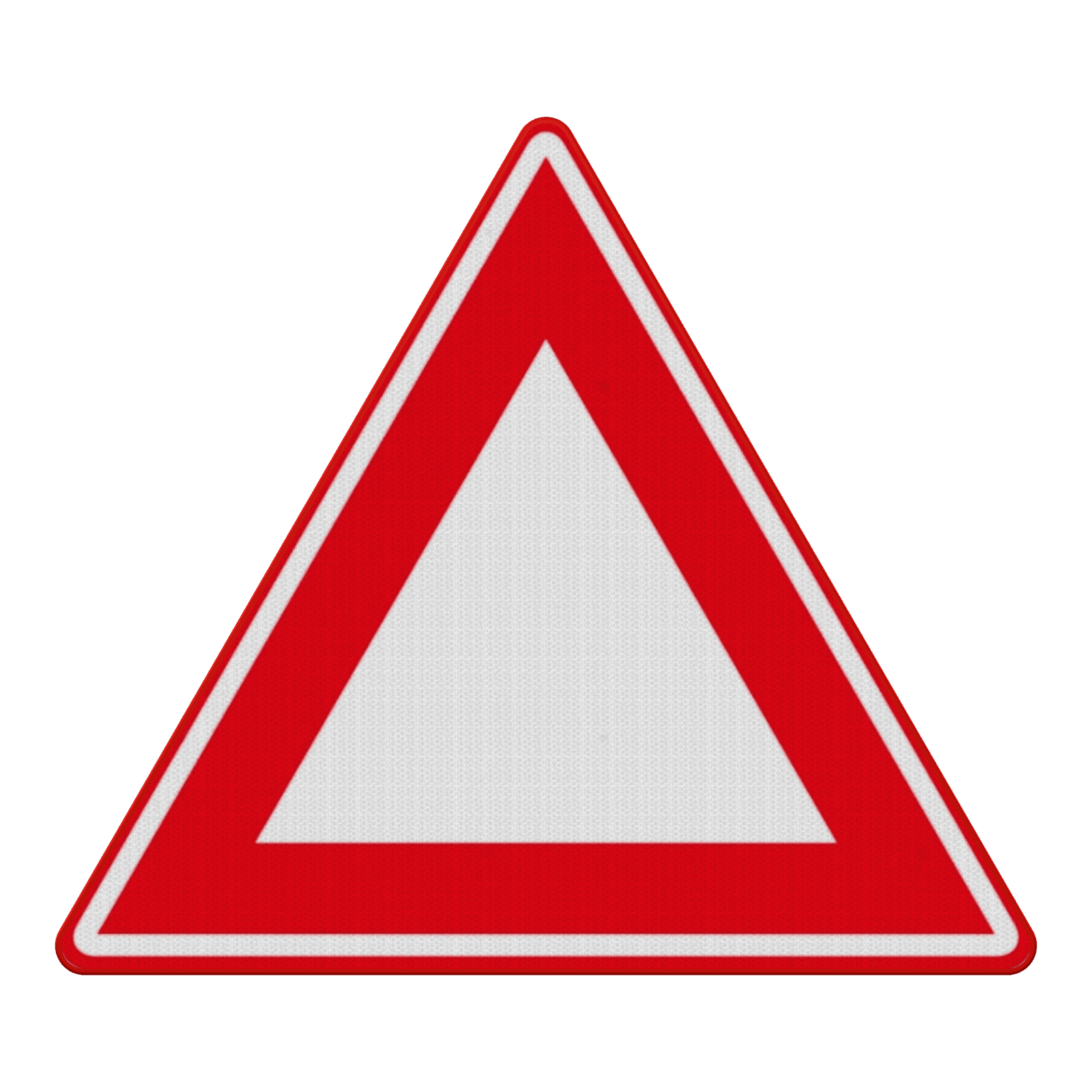 Verkeersbord driehoek zonder opdruk/interieur - reflecterend