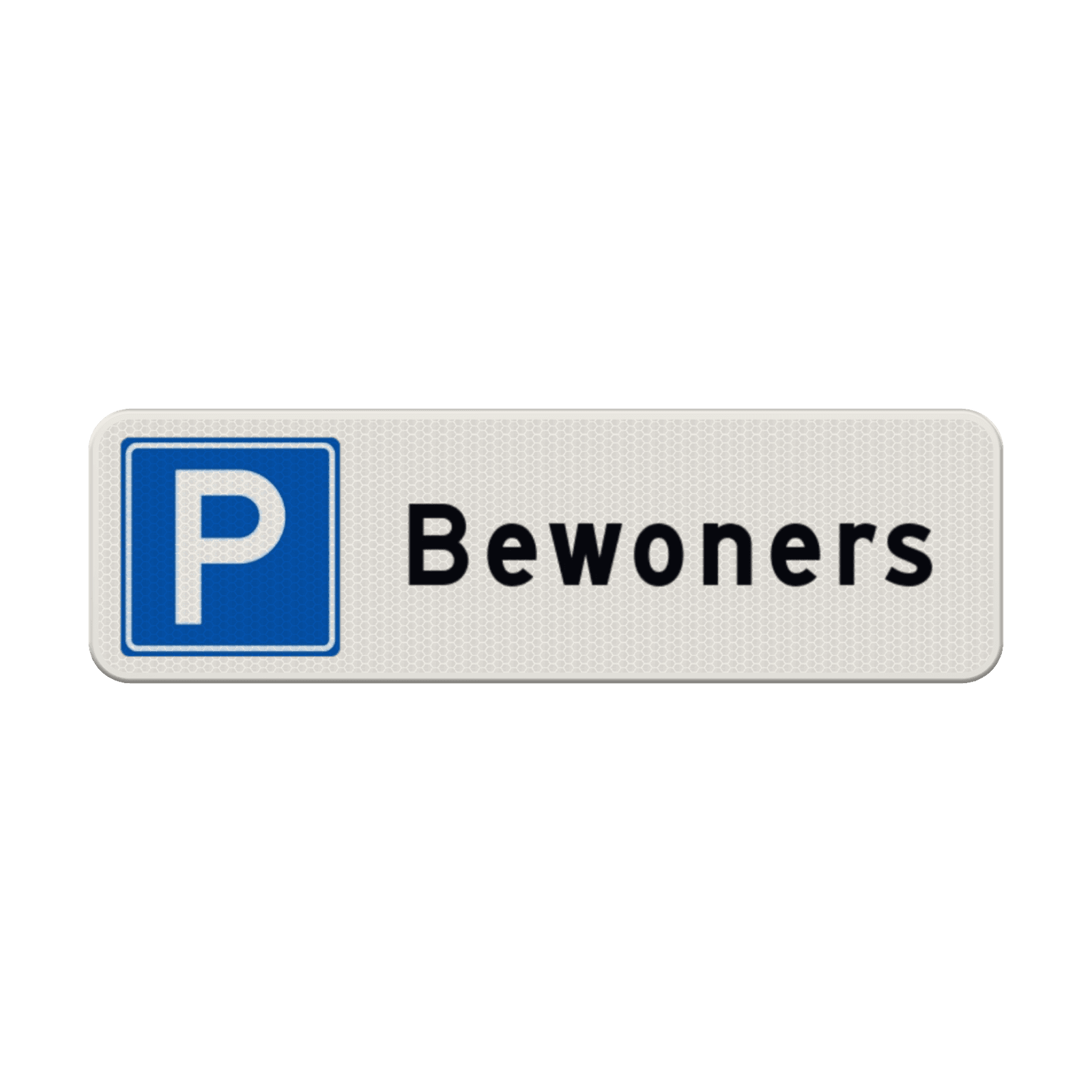 Parkeerplaats bord parkeren bewoners - reflecterend