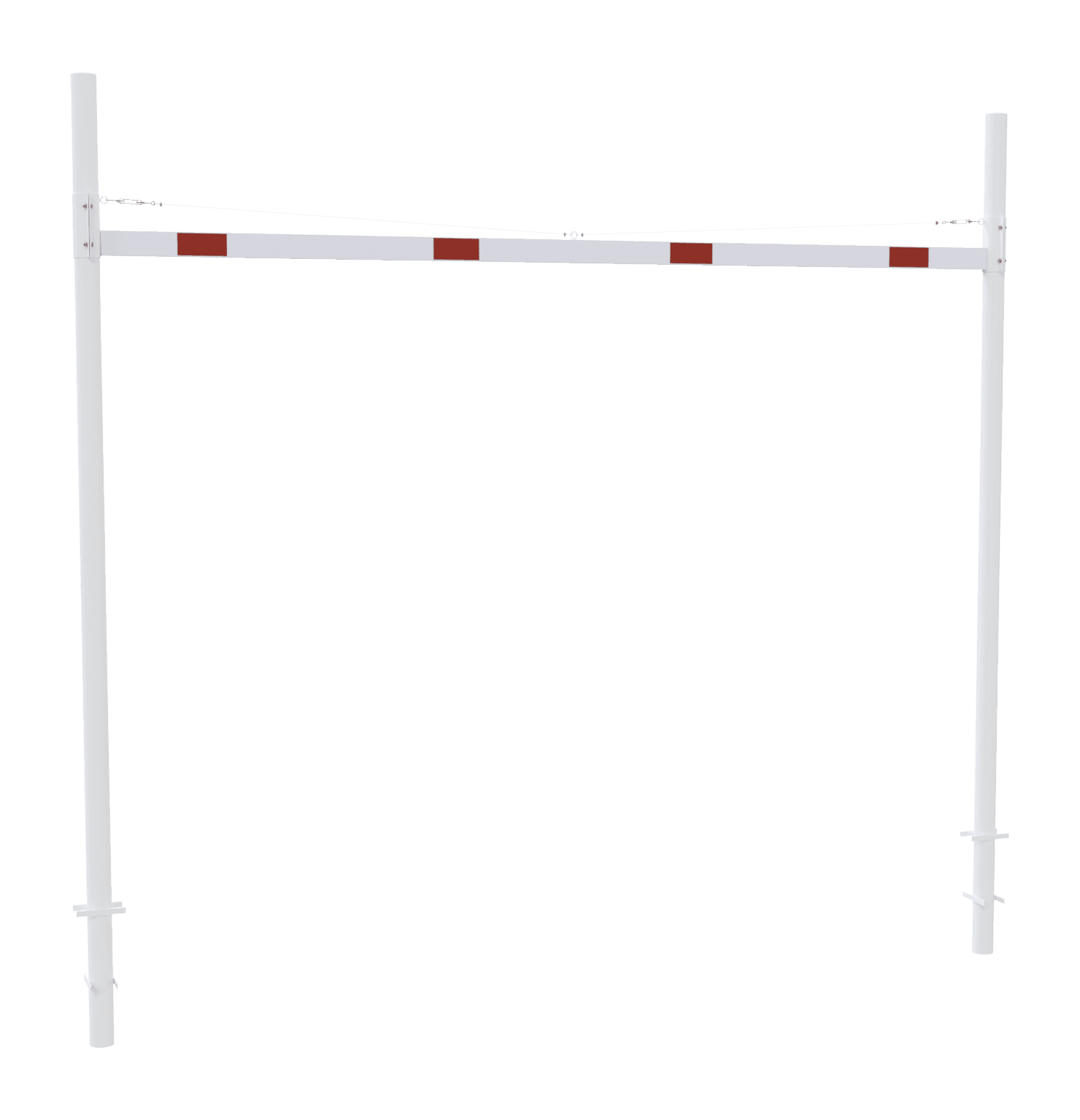 Limiteur de hauteur variable 1,8 - 2,8 mètres avec montants Ø102mm - Version fixe