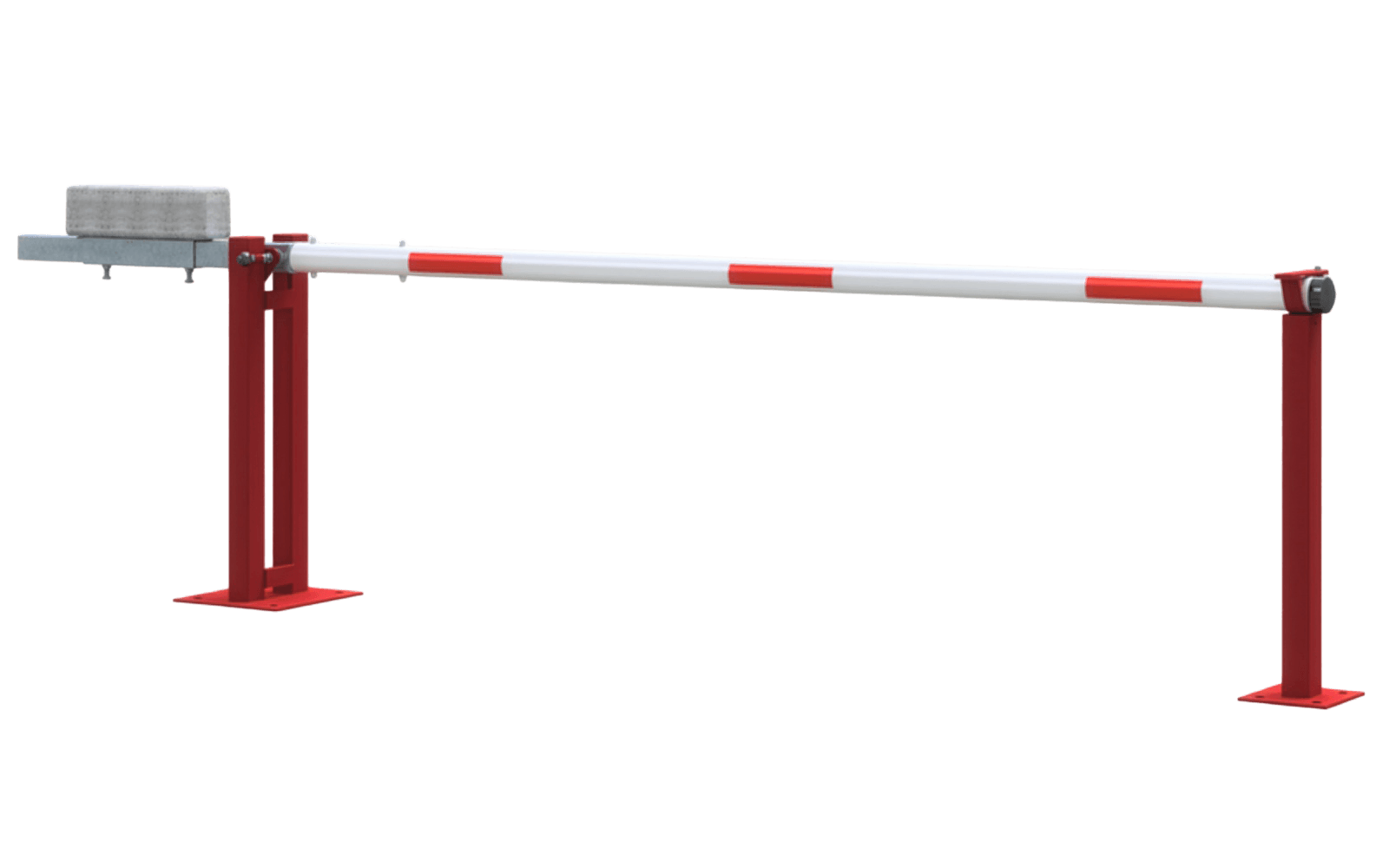 Barrière levante (SH1) - RAL3020 - Verrouillable - Avec contrepoids