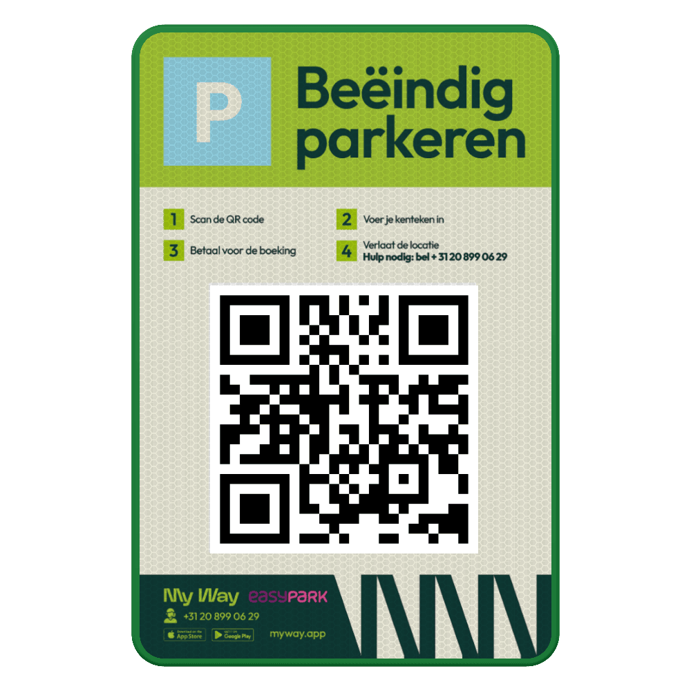 Informatiebord My Way - Beëindig Parkeren - 2:3