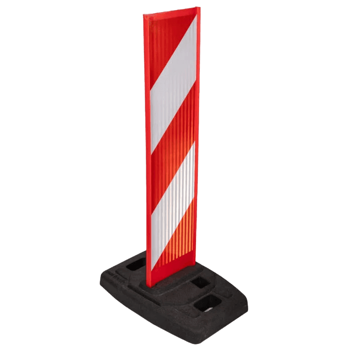 Geleidebaken flexibel overrijdbaar met baakvoet - reflecterend klasse 2