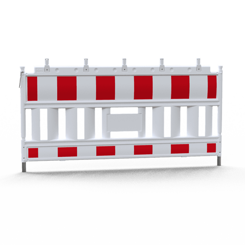 Absperrschrankengitter EURO2 Typ NOX Light, aus Kunststoff 200cm - retroreflektierend