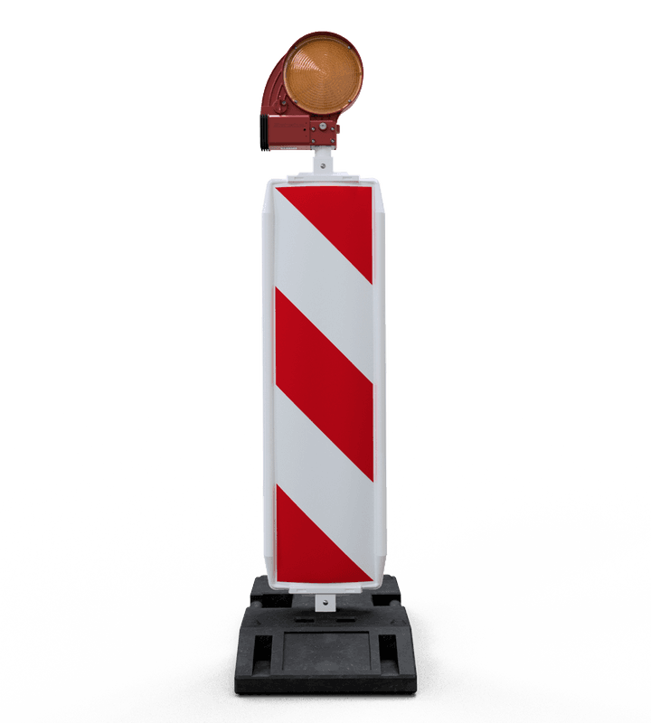 Leitbaken NOX mit Warnleuchte und Fußplatte komplett