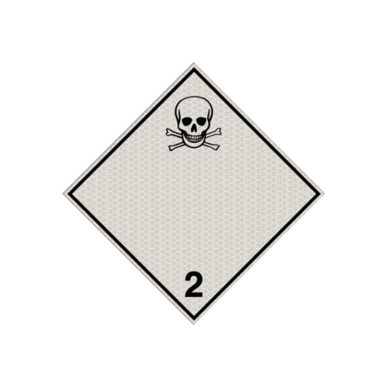 Pictogram ADR 2.3 Giftige gassen - reflecterend