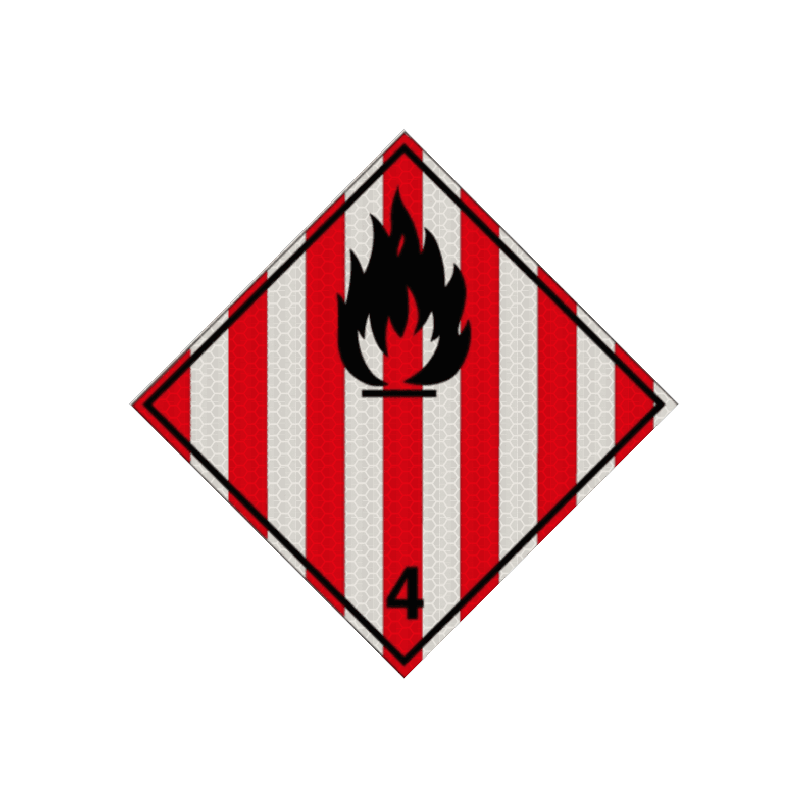 Pictogram ADR 4.1 - Brandbare vaste stoffen - reflecterend