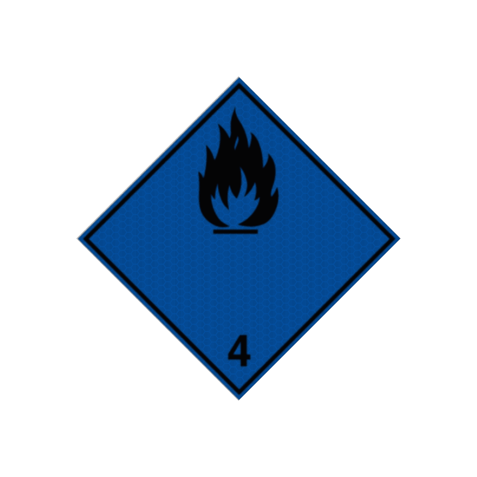 Pictogram ADR 4.3 - In contact met water komen ontvlambare gassen vrij - reflecterend