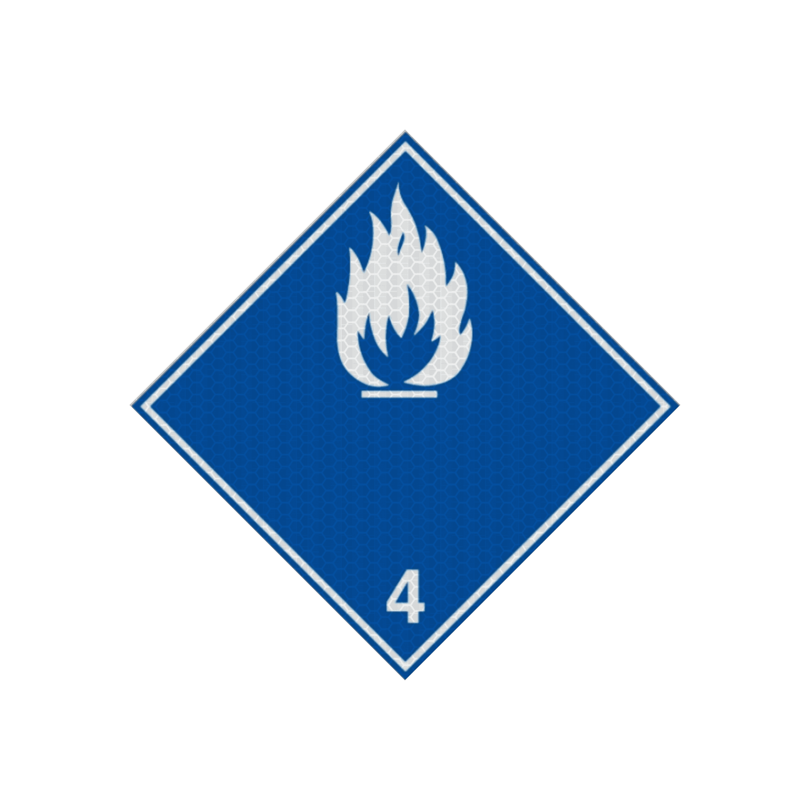 Pictogram ADR 4.3b - In contact met water komen ontvlambare gassen vrij - reflecterend