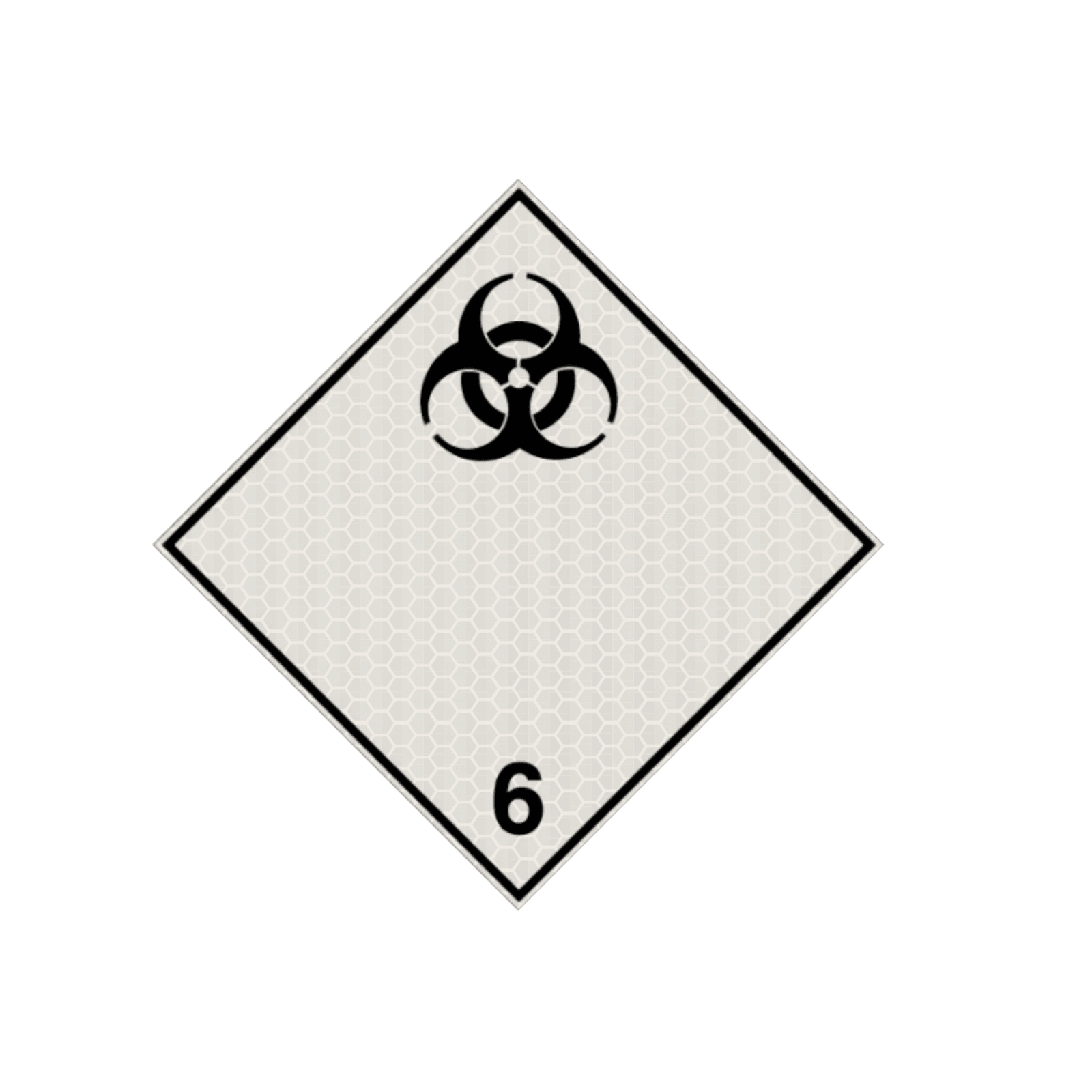 Pictogram ADR 6.2 - Besmettelijke stoffen - reflecterend