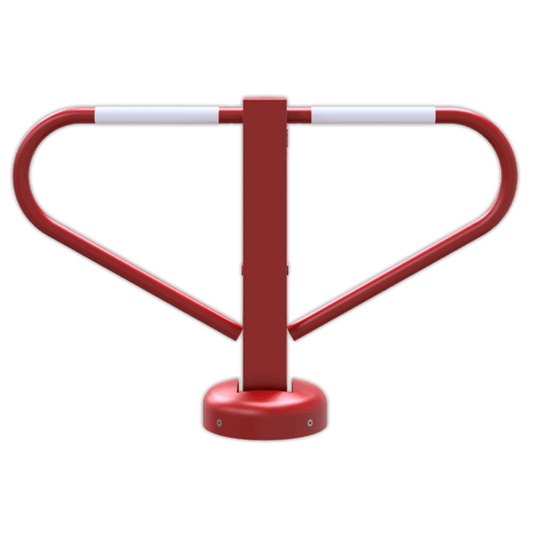 Barrière anti-stationnement de parking Crash Proof - rouge - rabattble - serrure cylindrée