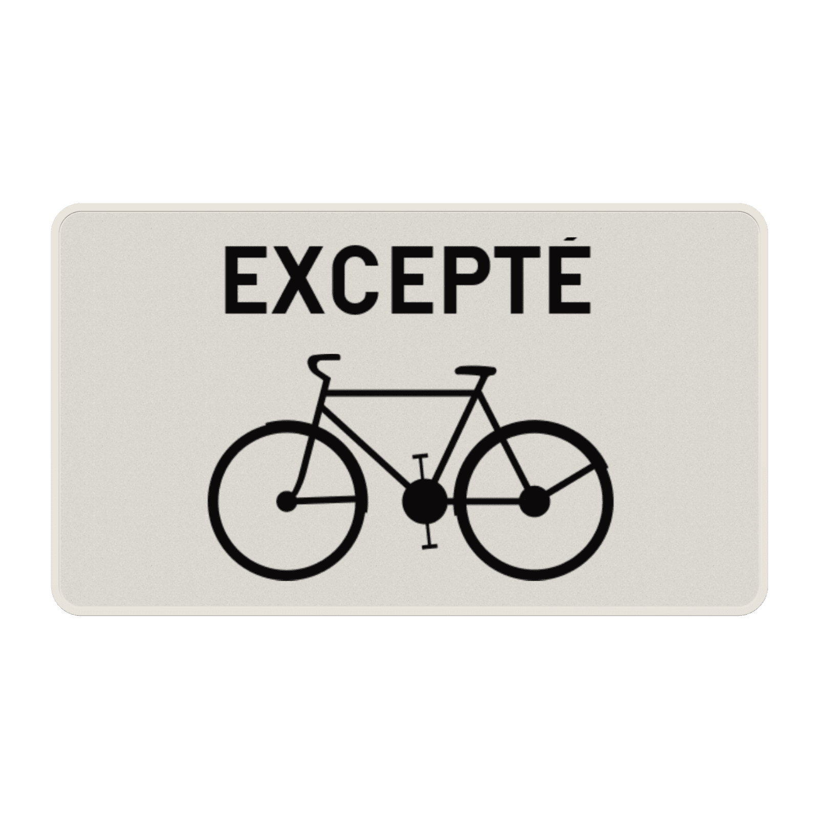 Panneau G2000 - M2 - Excepté vélos