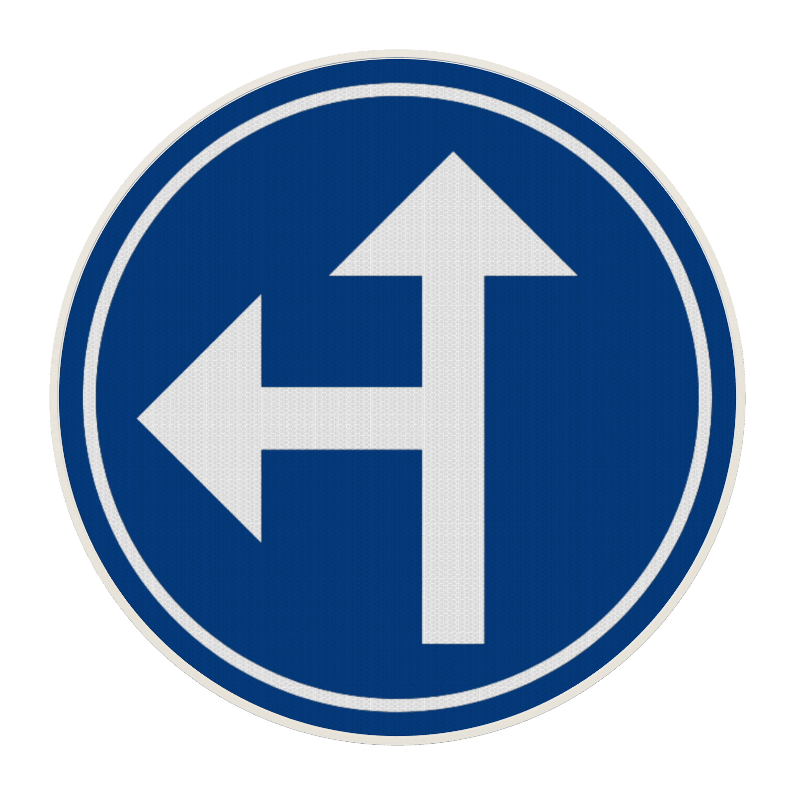 Panneau d'obligation G2000 D3a - Obligation de suivre une des directions indiquées par les flèches