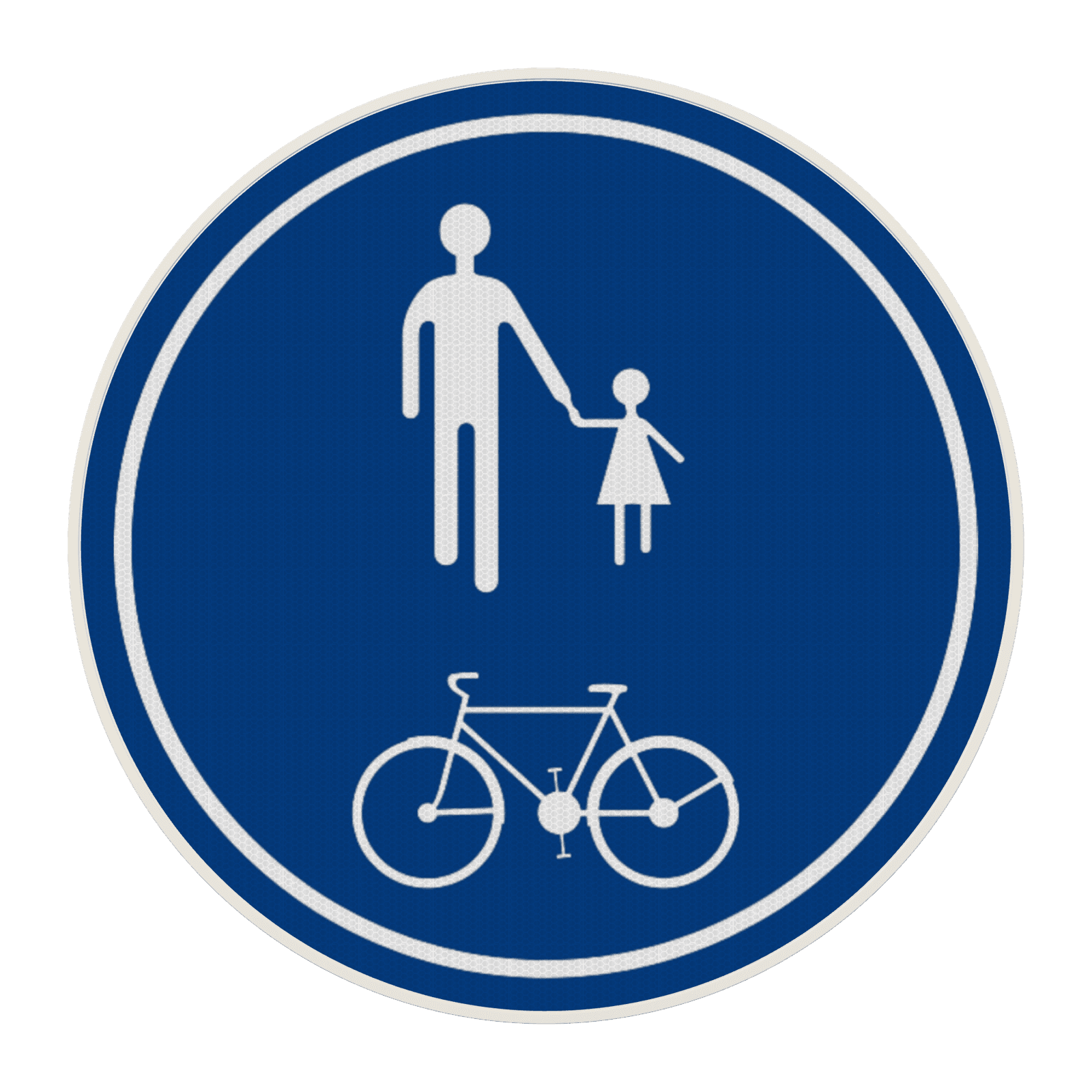 Panneau d'obligation G2000 D10 - Partie de la voie publique réservée aux piétons et cyclistes