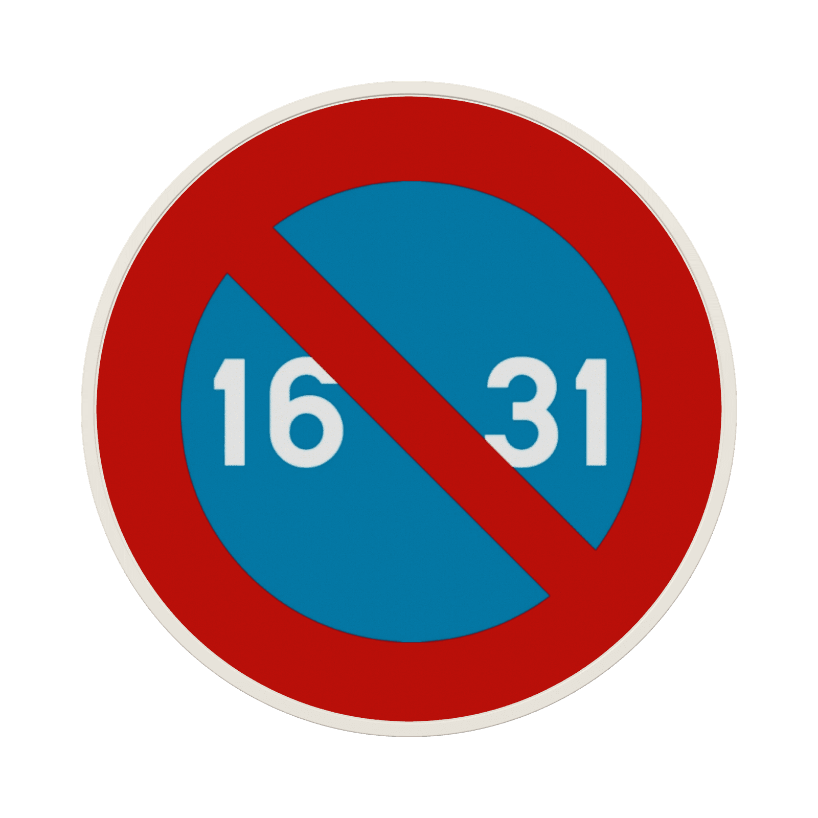 Panneau G2000 - E7 - Stationnement interdit du 16 à la fin du mois