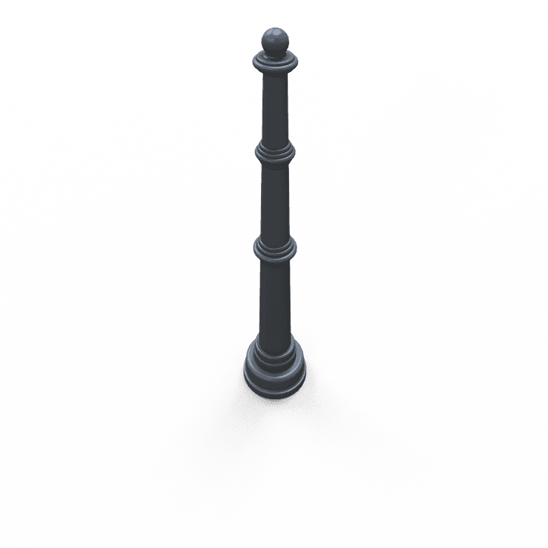 Stilpoller TS-GALA aus Aluminiumguss, anthrazitgrau