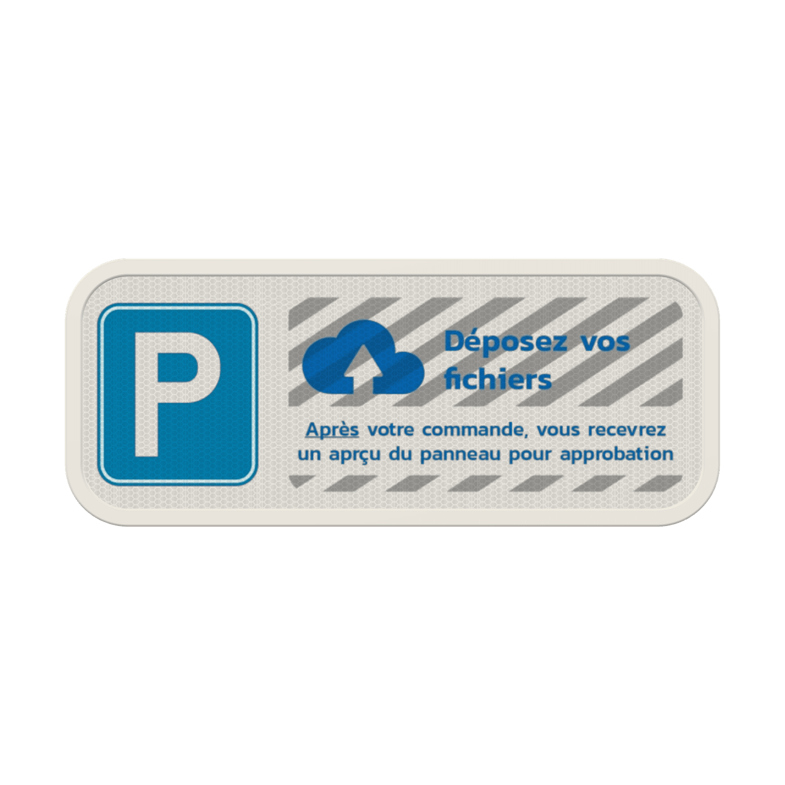 Panneau de Stationnement Personnalisé – 500x200mm avec Votre Design
