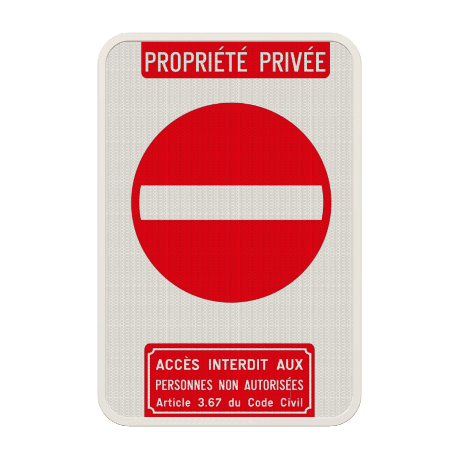 Propriété privée - Article 3.67 Accès interdit