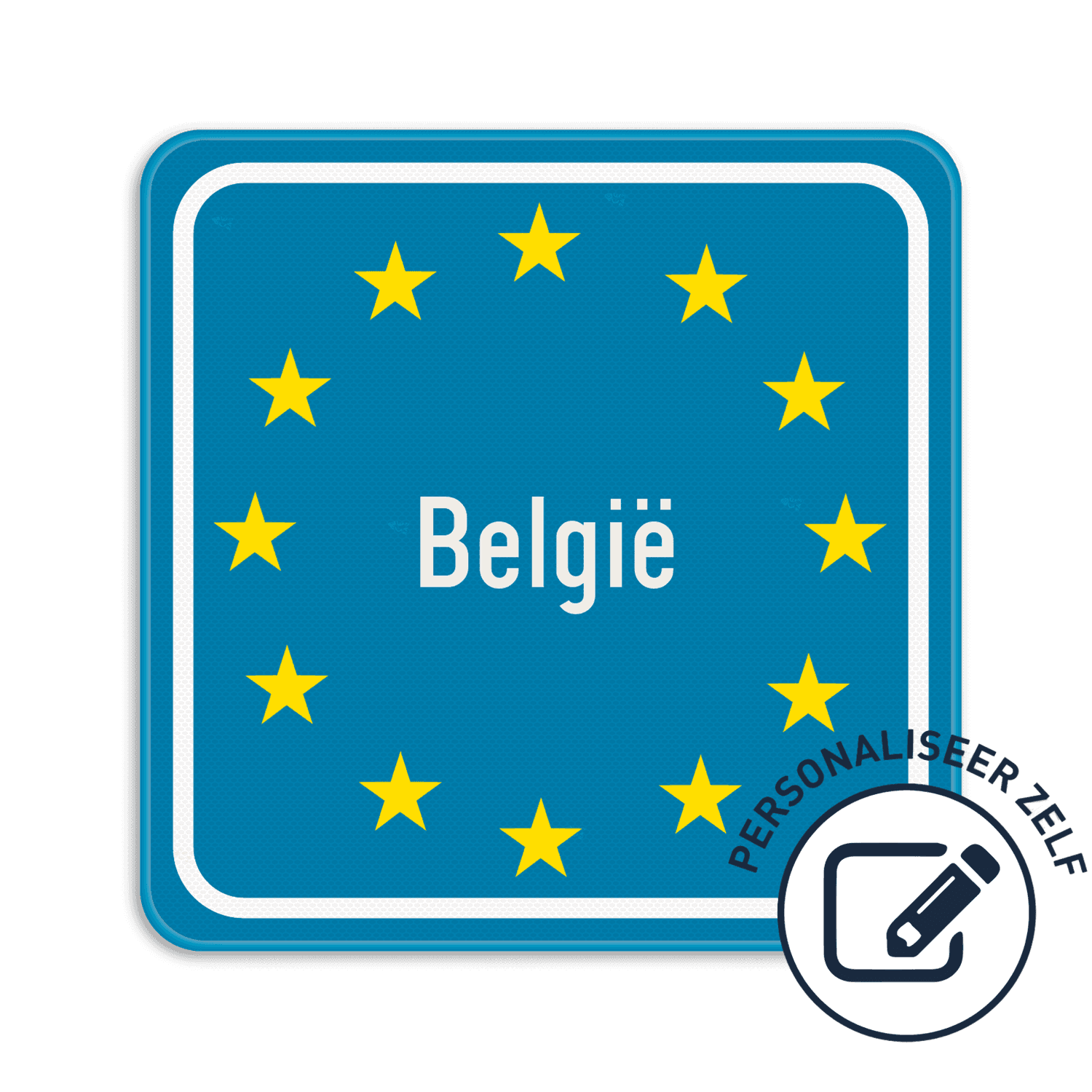 Gepersonaliseerd grensbord Europa SB250