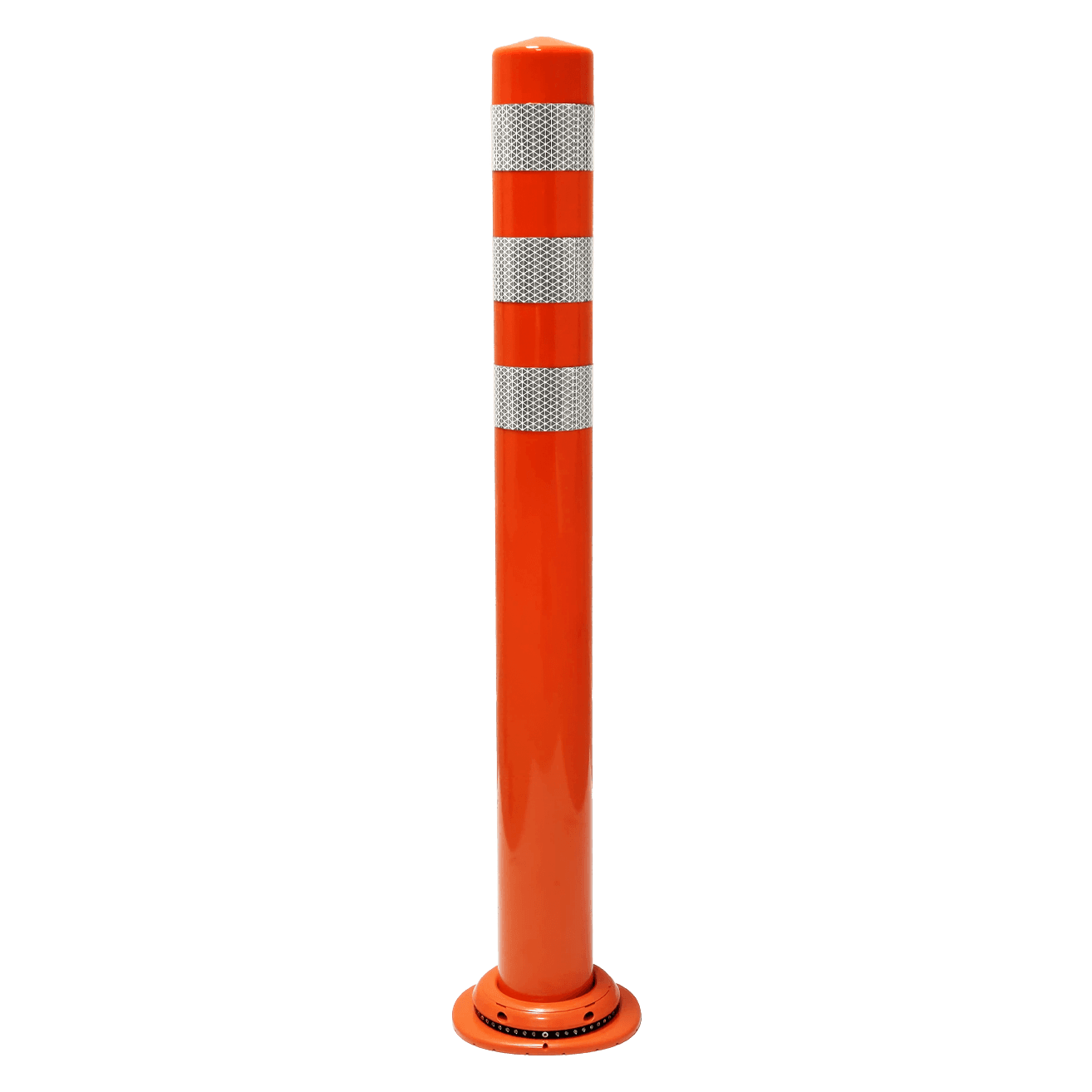 Flexpaal Pole Cone MF Ø80x800mm, verwijderbaar met voetplaat - oranje/wit RA2