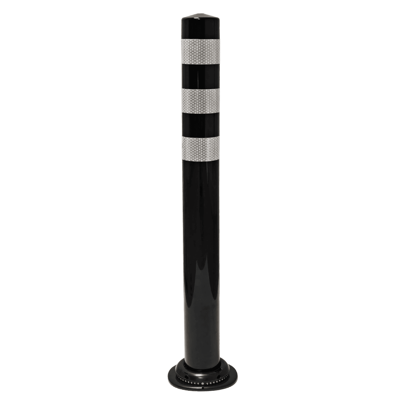 Flexpaal Pole Cone MF Ø80x800mm, verwijderbaar met voetplaat - zwart/wit RA2