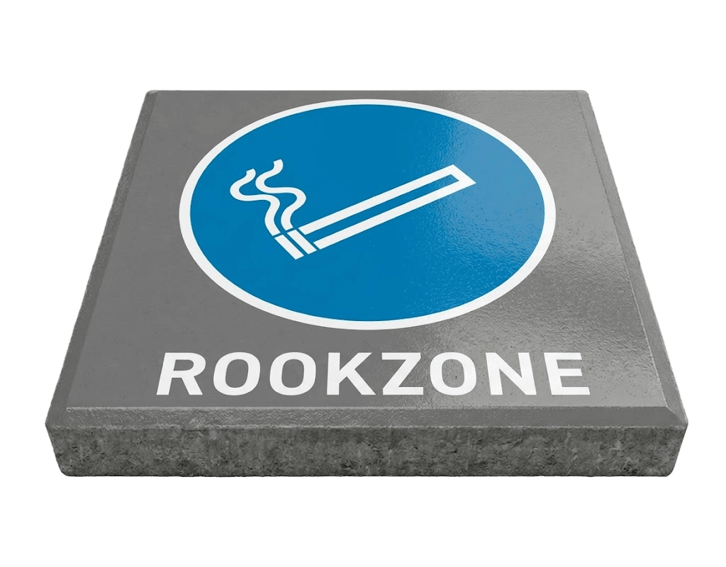 Stoeptegel rookzone (TS-ST_RZ) - 30x30cm met facetrand