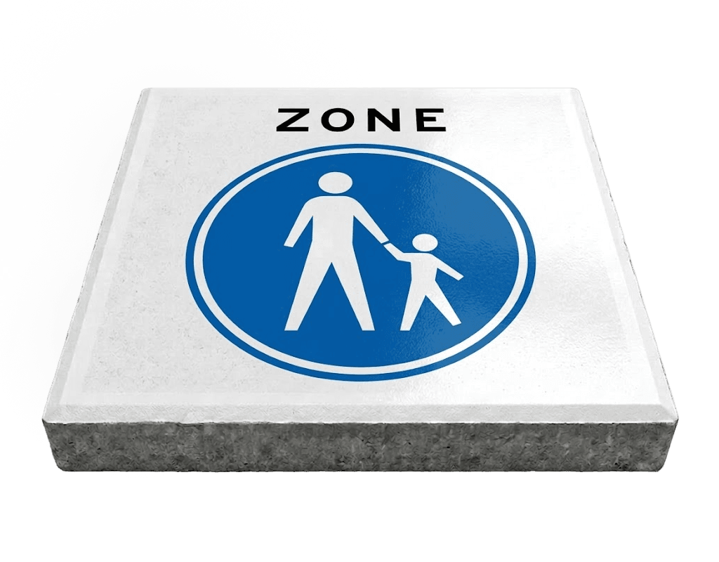 Stoeptegel voetganger zone (TS-ST_VGZ) - 30x30cm met facetrand