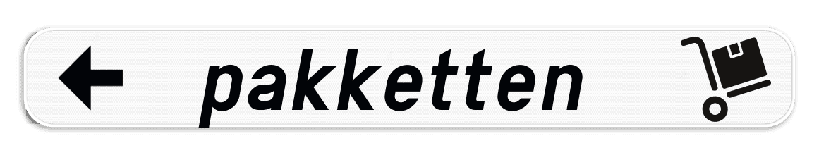 Verkeersbord - pakketten
