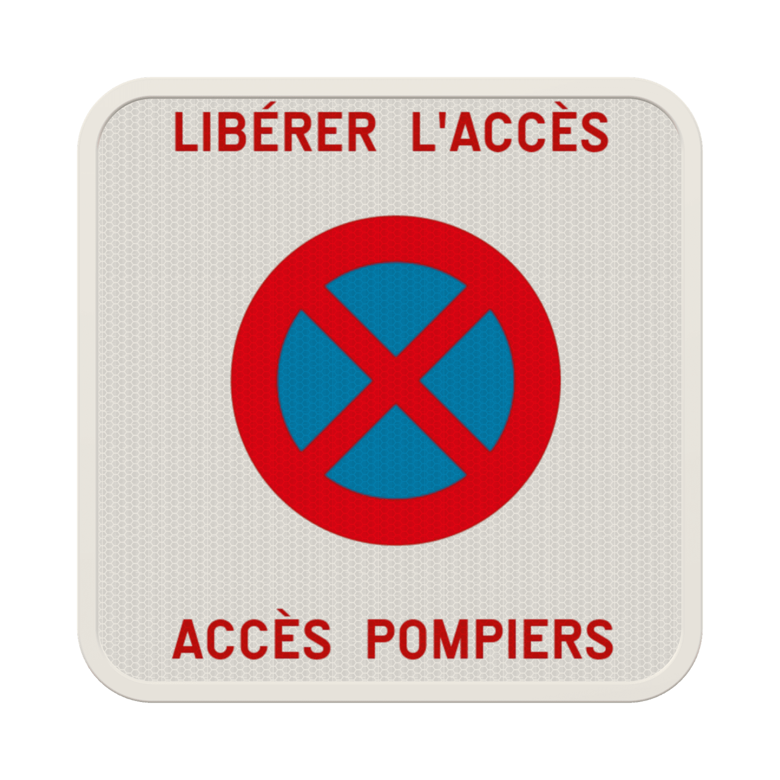 Panneau E3 – Arrêt et Stationnement Interdits – Accès Pompiers