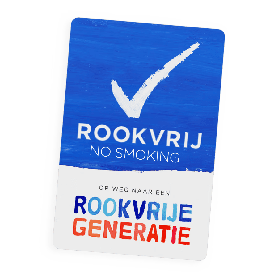 Sticker Rookvrije Generatie tweetalig - reflecterend