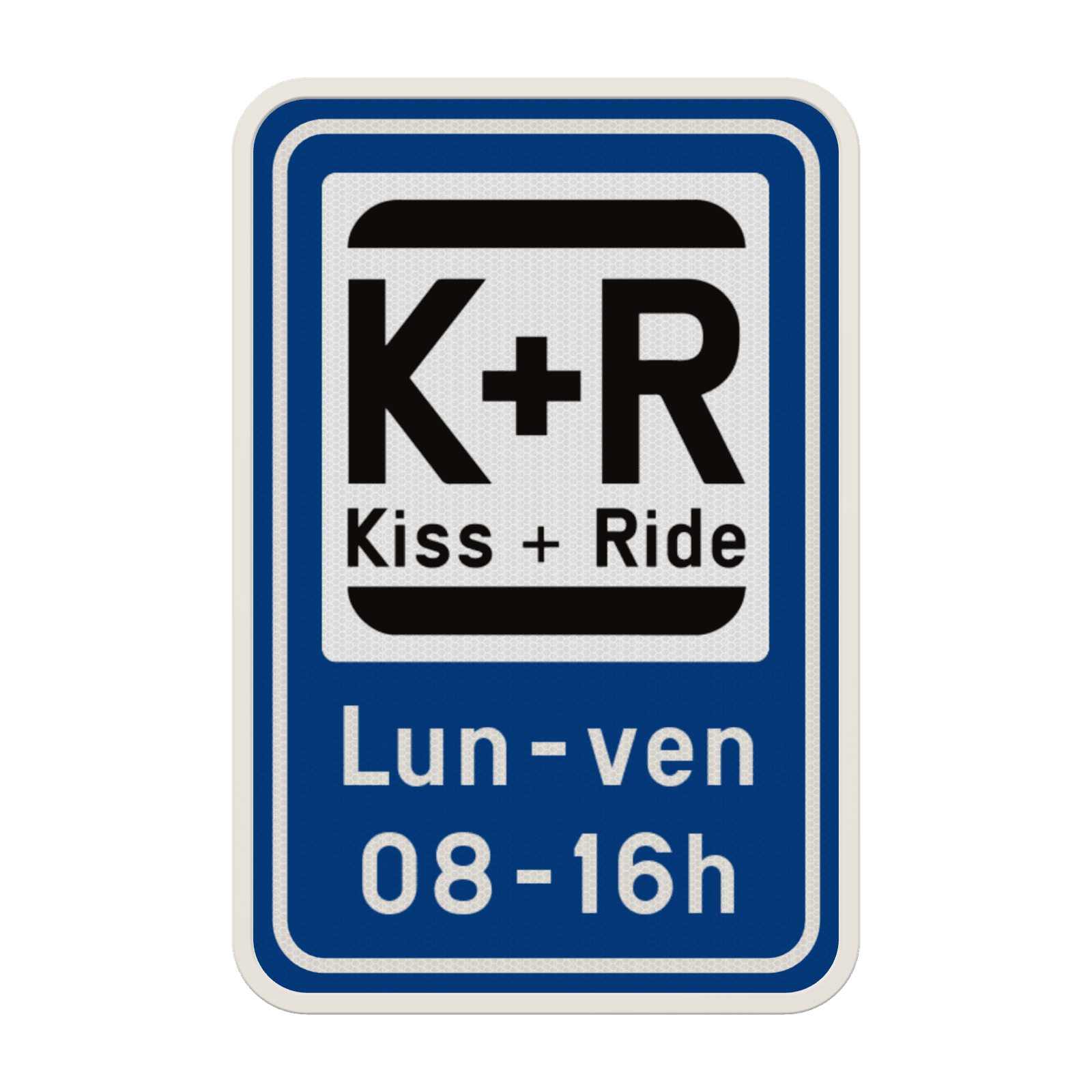 Panneau de stationnement Kiss&Ride + Texte personnalisé