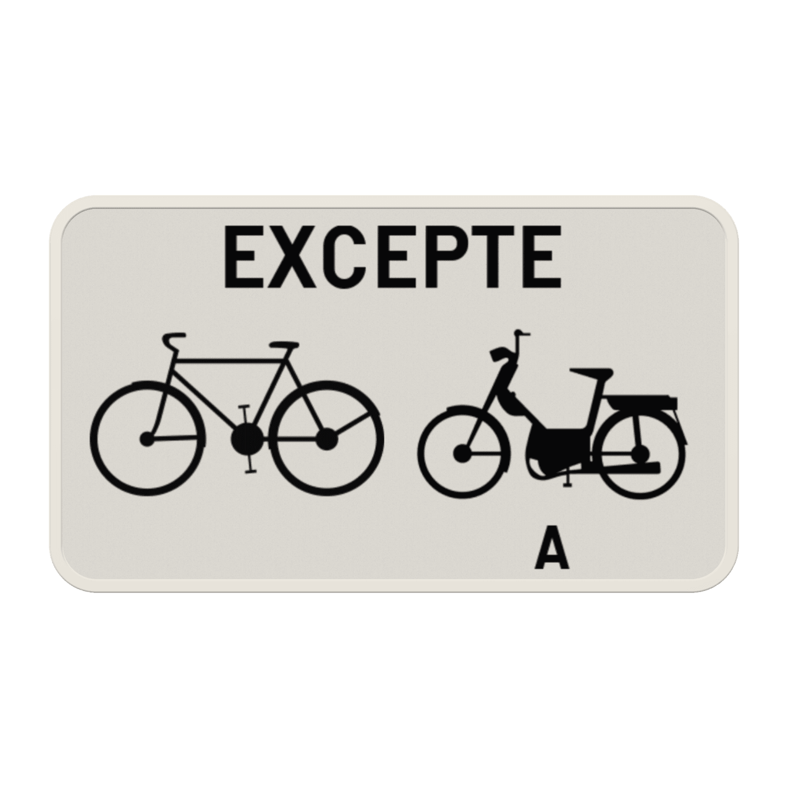 Panneau G2000 - M3 - Excepté bicyclettes et cyclomoteurs de classe A
