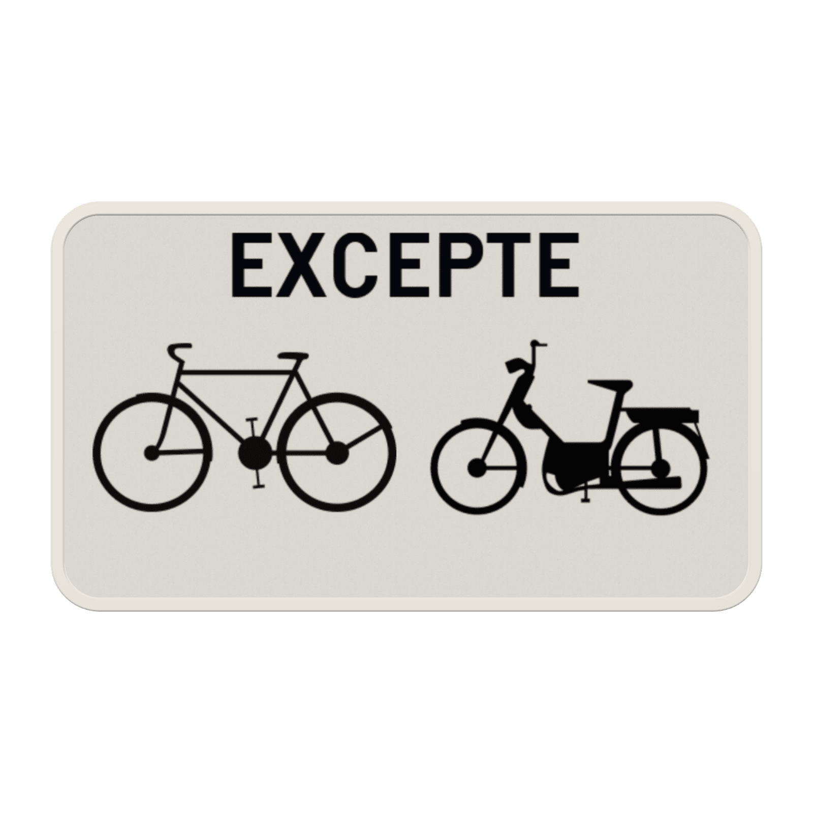 Panneau G2000 - M3bis - Excepté bicyclettes et cyclomoteurs