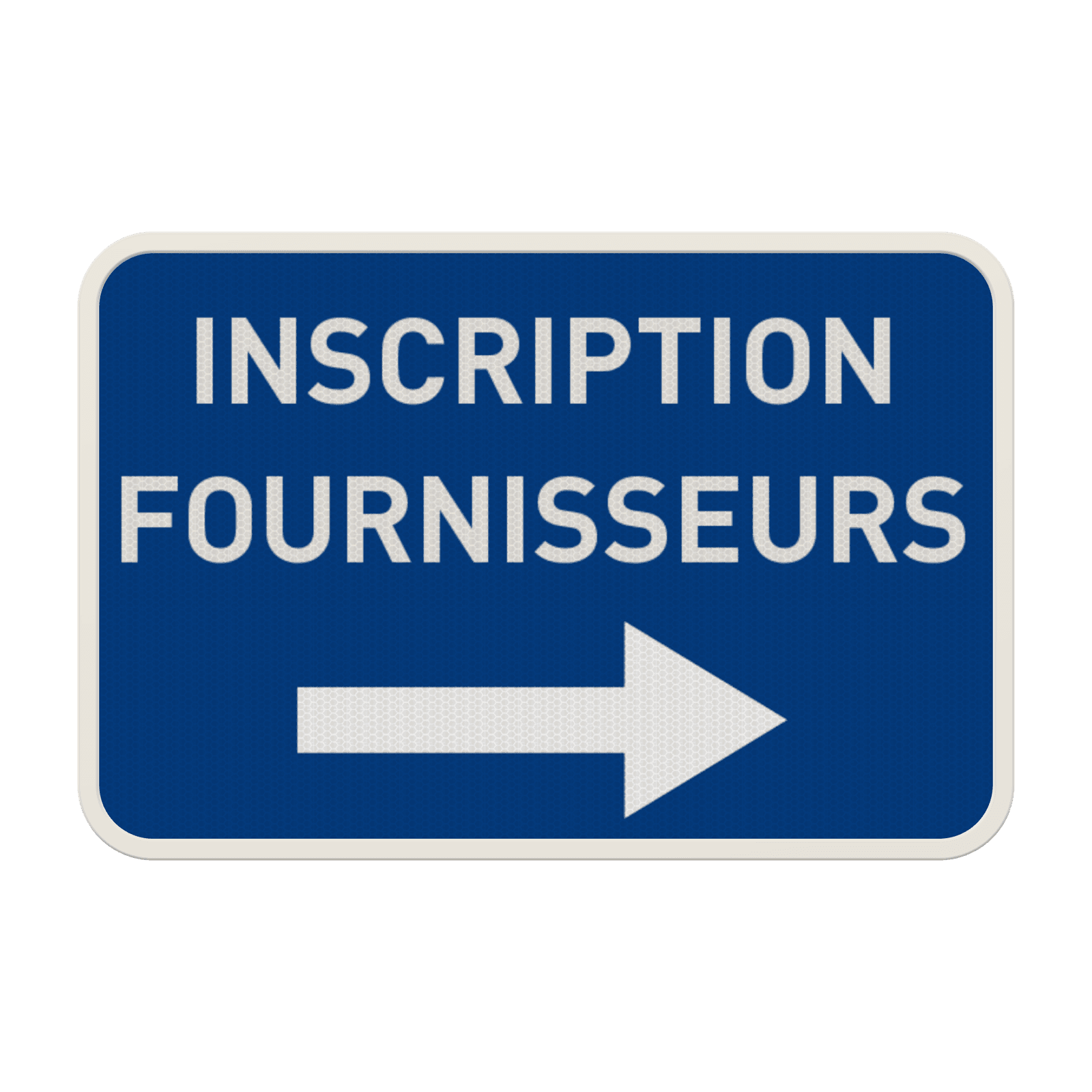 Panneau d'information - Inscription fournisseur