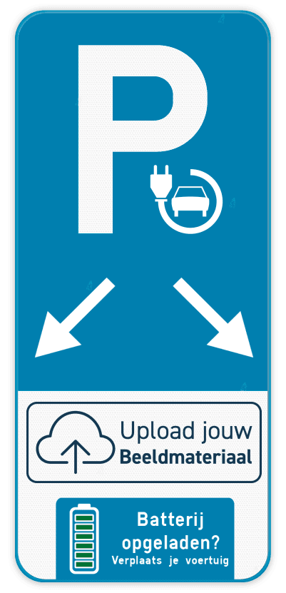 Parkeerbord Elektrisch laden - 2 plaatsen - upload je eigen logo