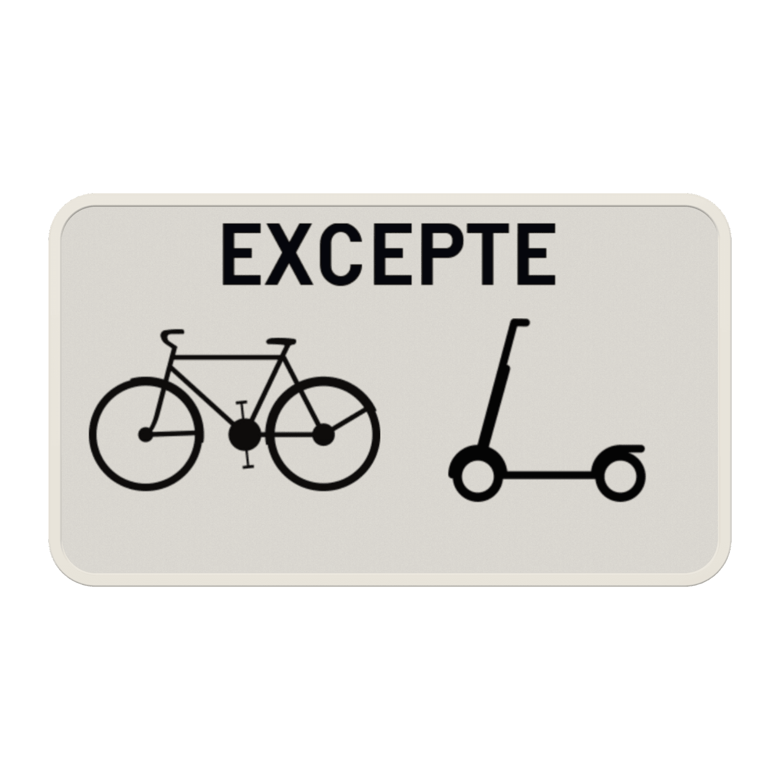 Panneau G2000 - M23 - Excepté bicyclettes et trottinettes