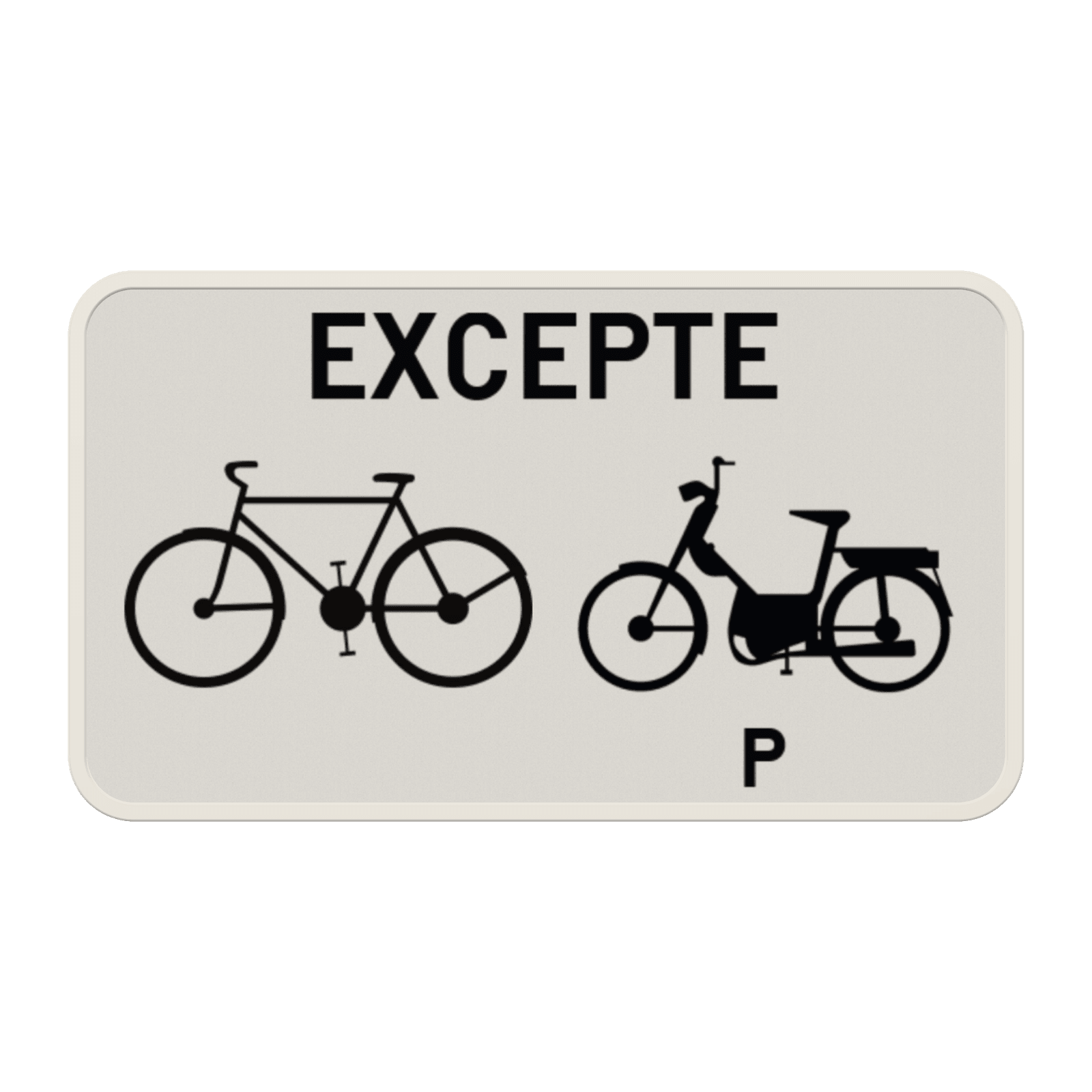 Panneau G2000 - M11 - Excepté bicyclettes et cylcomoteurs