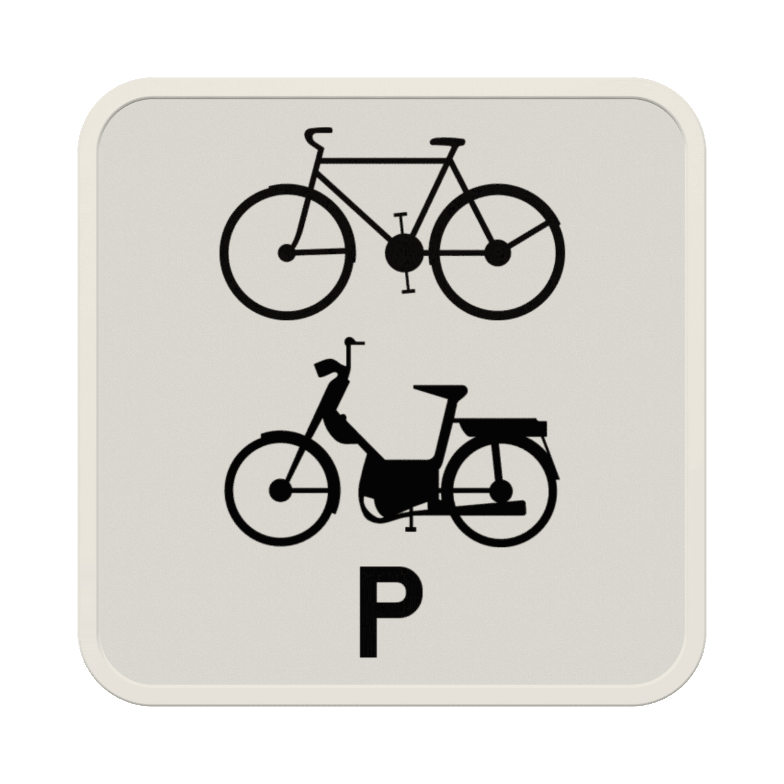 Panneau G2000 M20 - Réservé aux bicyclettes et cyclomoteurs