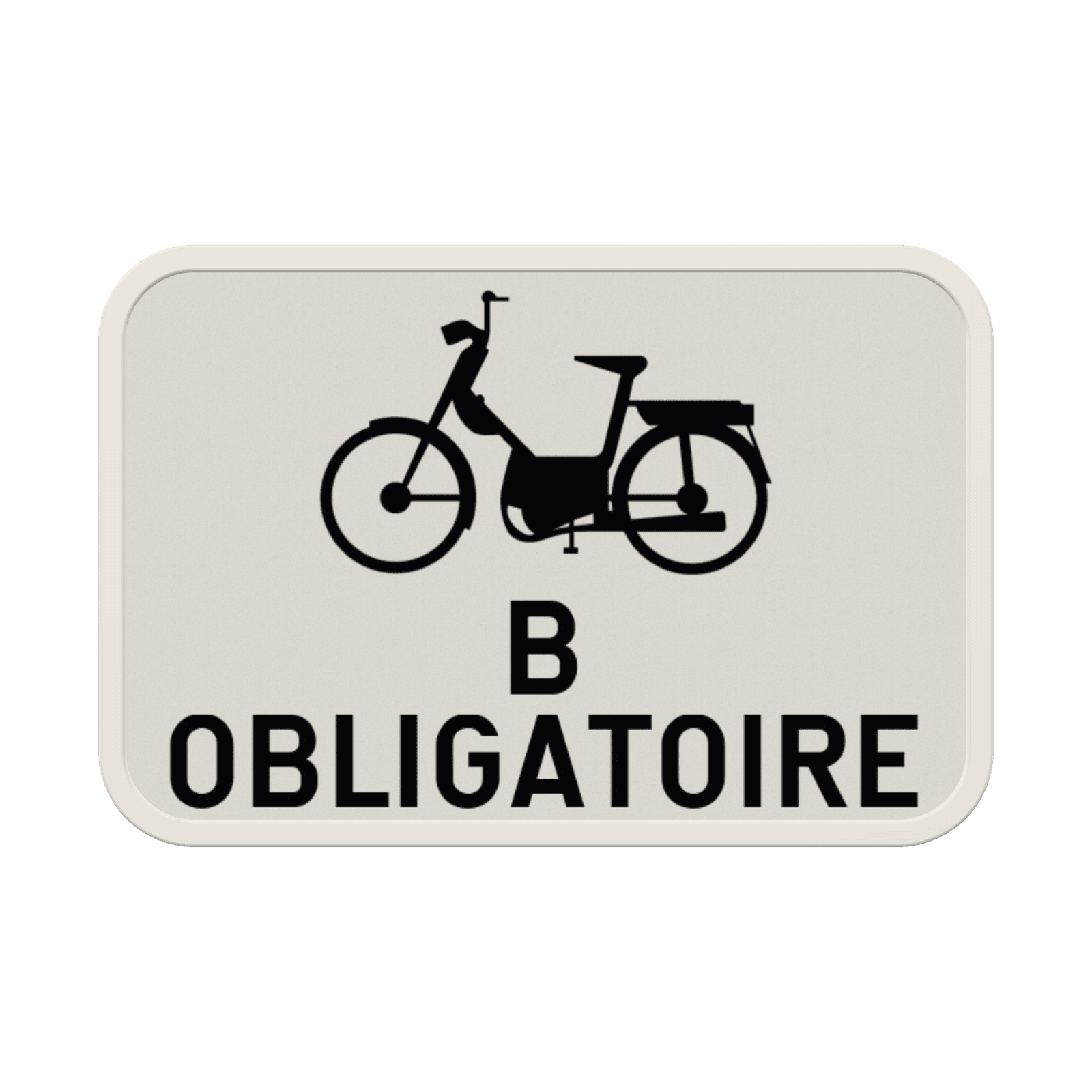 Panneau G2000 - M6 - Obligation pour les cyclomoteurs de classe B