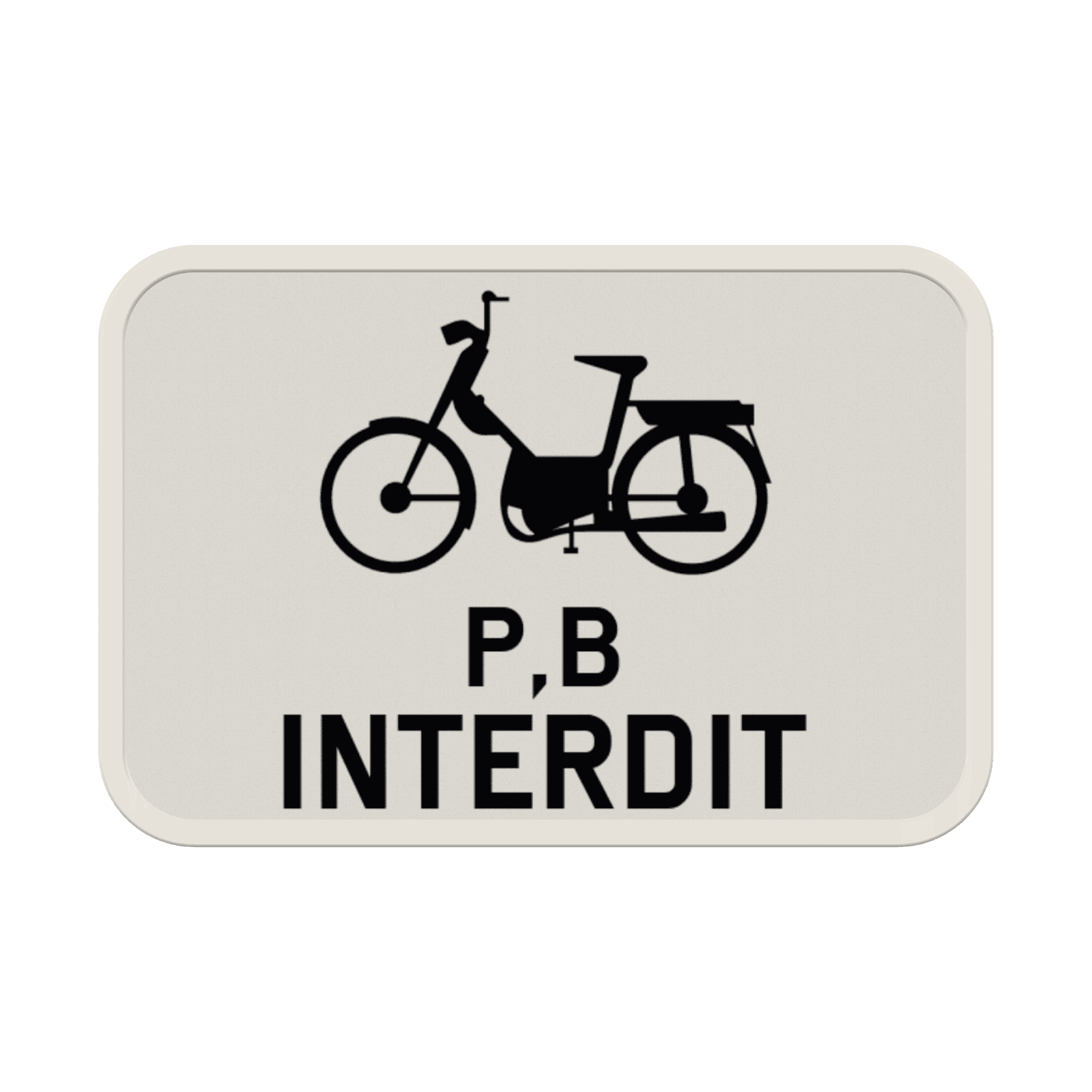 Panneau G2000 - M16 - Interdit aux cyclomoteurs de classe B