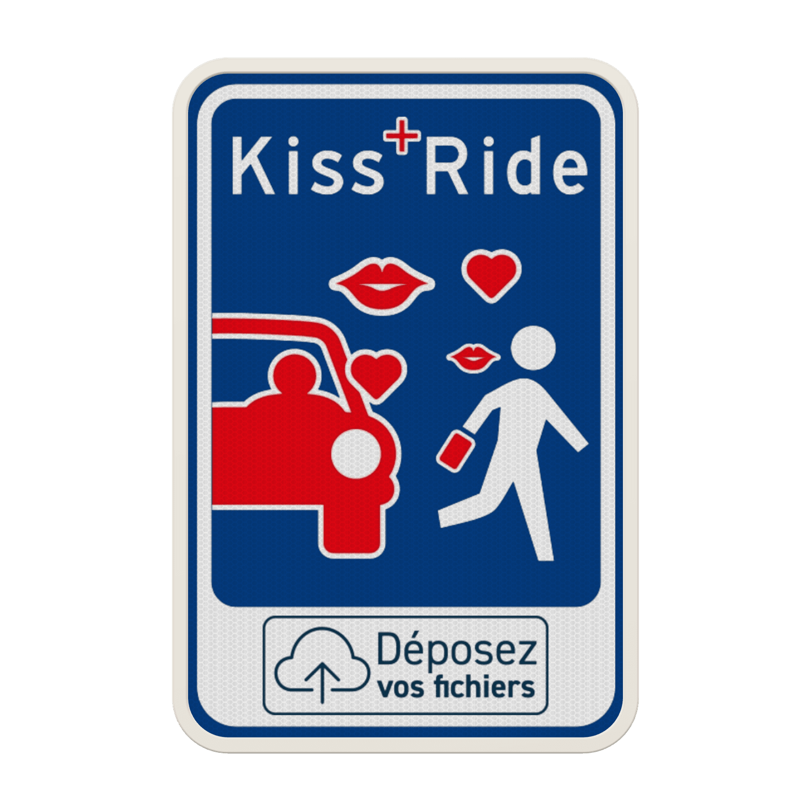 Panneau de stationnement Kiss&Ride personnalisable