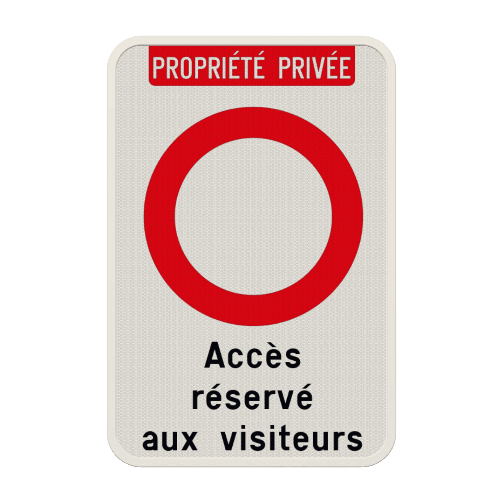 Panneau combiné - Interdiction d'accès - Texte personnalisé