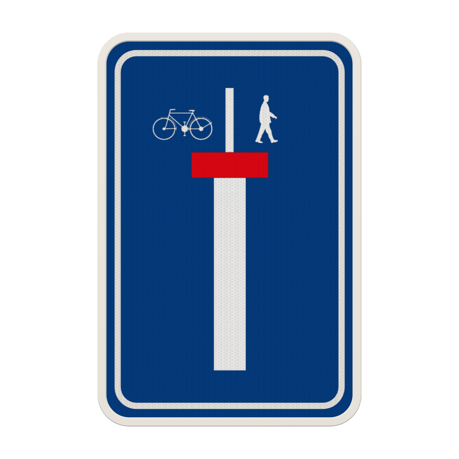 Panneau G2000 - F45b - Voie sans issue, excepté pour les piétons et les cyclistes